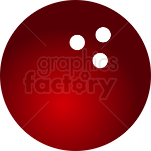 red bowling ball clipart