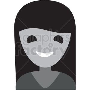 ghosted female avatar icon vector clipart