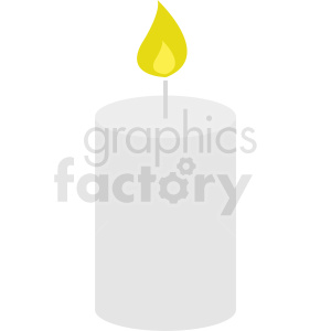   large white candle vector icon 