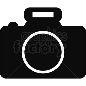 black and white camera icon clipart