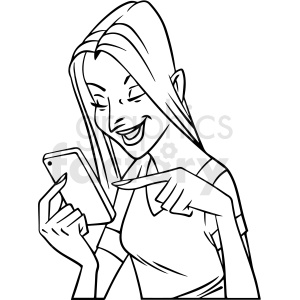 Woman Laughing at Phone