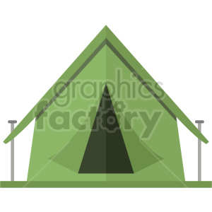 green camping tent vector graphic clipart