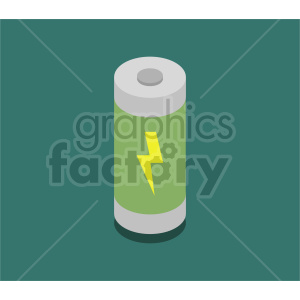 isometric battery vector icon clipart 1
