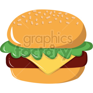 cartoon burger vector clipart