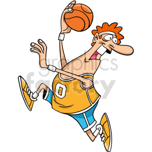 basketball player with ball clipart