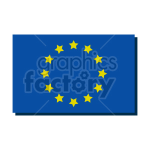Flag of Europe vector clipart 04