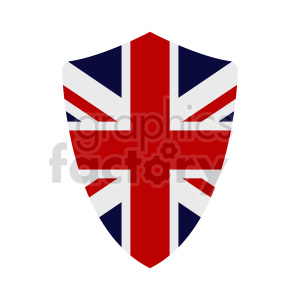 Great Britain flag shield vector clipart 03