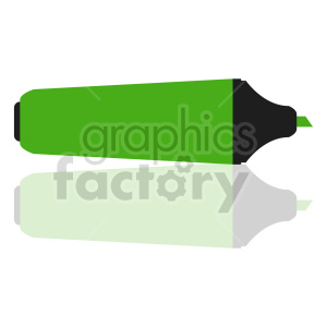 Clipart image of a green highlighter marker.