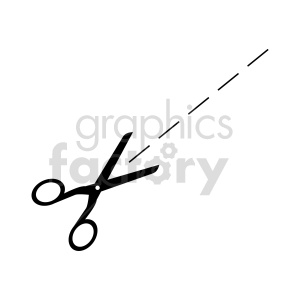cutline scissor vector clipart