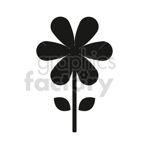 black and white flower silhouette