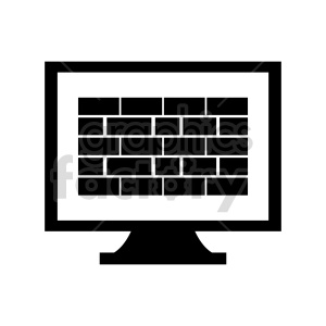 firewall icon vector clipart