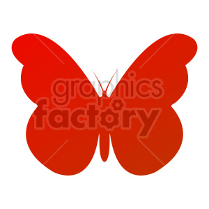 Red Butterfly Silhouette