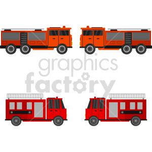 fire truck vector graphic bundle