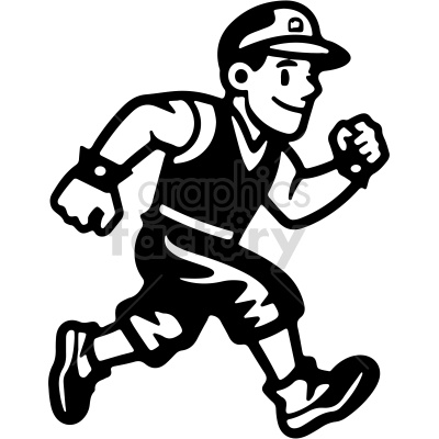 Clipart image of a person running