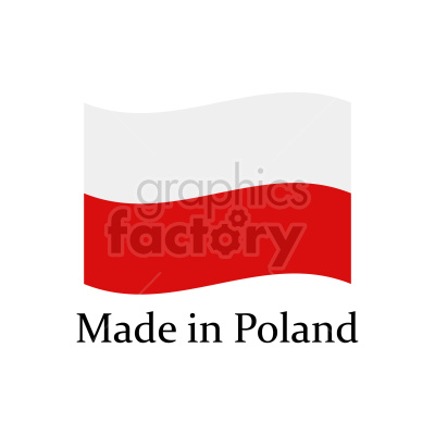 A clipart image featuring the Polish flag with the text 'Made in Poland' below it.