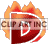 This animated gif shows the letter d, with flames behind it and the letter semi-transparent so you can see the fire through it