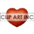 A beating red heart, with a letter c fading in and out.