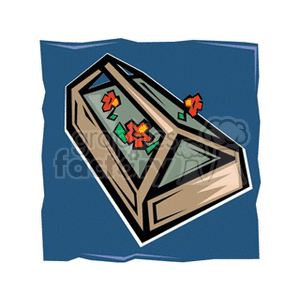 Flowers growing in flower box terrarium