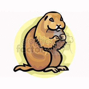 Cute Cartoon Prairie Dog Clip Art - Adorable Rodent