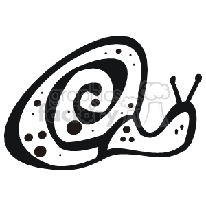 Line art of a snail