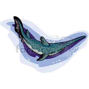 Ancient Marine Reptile Illustration - Prehistoric Ocean Creature