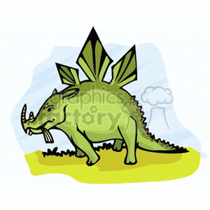 Cute Cartoon Triceratops Image - Dinosaur