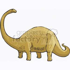 Illustration of a Long-Necked Sauropod Dinosaur