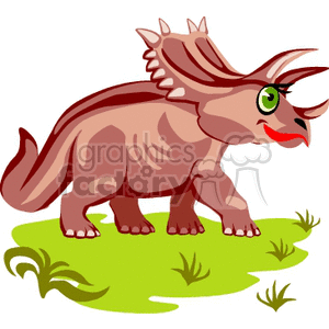 Cartoon Triceratops - Funny Dinosaur