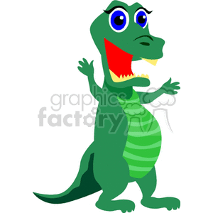 Friendly Cartoon T-Rex Dinosaur