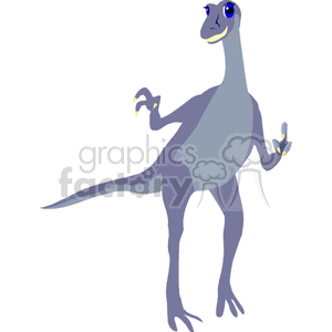 Cartoon Dinosaur Illustration - Friendly Purple Dino