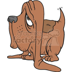 Cartoon Dog - Sad Hound
