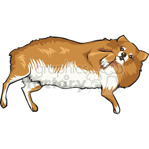 Playful Cartoon Dog - Brown and White Pet