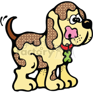   The clipart image shows a cartoon of a dog. It