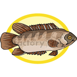 Cartoon Striped Fish