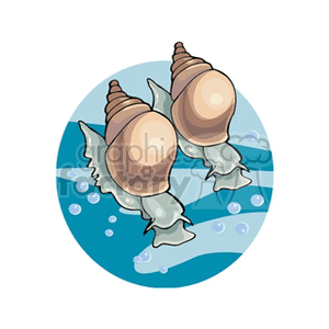 Underwater Cartoon Snails