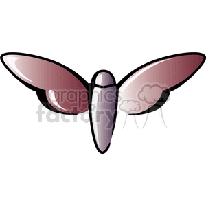 Clipart image of a stylized insect with large wings and a streamlined body