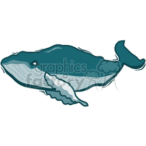 The clipart image contains a stylized illustration of a whale. The whale appears to be in a side profile, swimming through water.