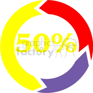 50% Circular Arrow