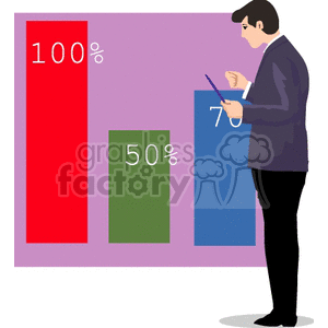 Businessman Analyzing Bar Chart