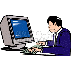 Person Working on Desktop Computer