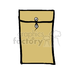 The image shows a manila folder, typically used for holding and organizing documents and papers. It has a string and button closure mechanism to secure the contents inside. This is a common office supply used for business and administrative purposes.