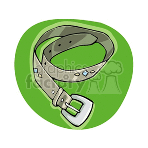 Image of a Decorative Belt on Green Background