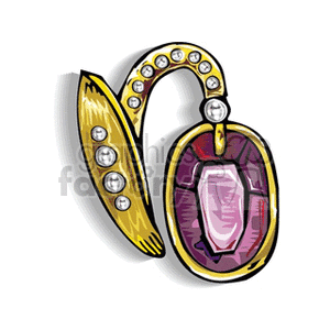 Elegant Gold and Gemstone Earring