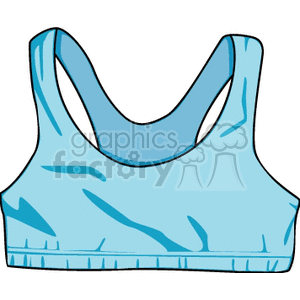 Clipart image of a blue sports bra.