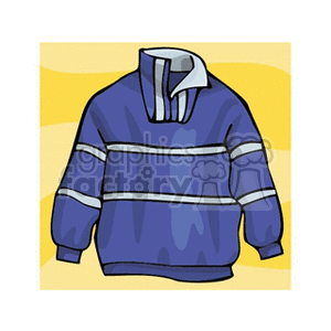 Blue and White Striped Sweatshirt