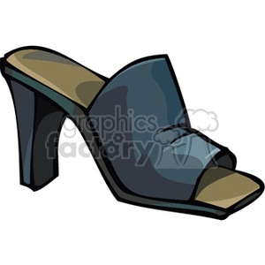 Clipart image of a high-heeled sandal.