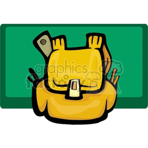 Cartoon yellow backpack