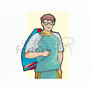 Student with Backpack