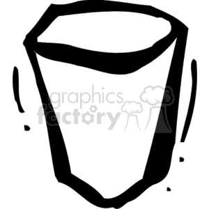 Black and white line art of a cup.