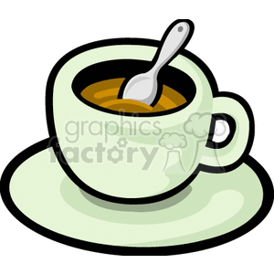 Coffee or Tea Cup with Spoon